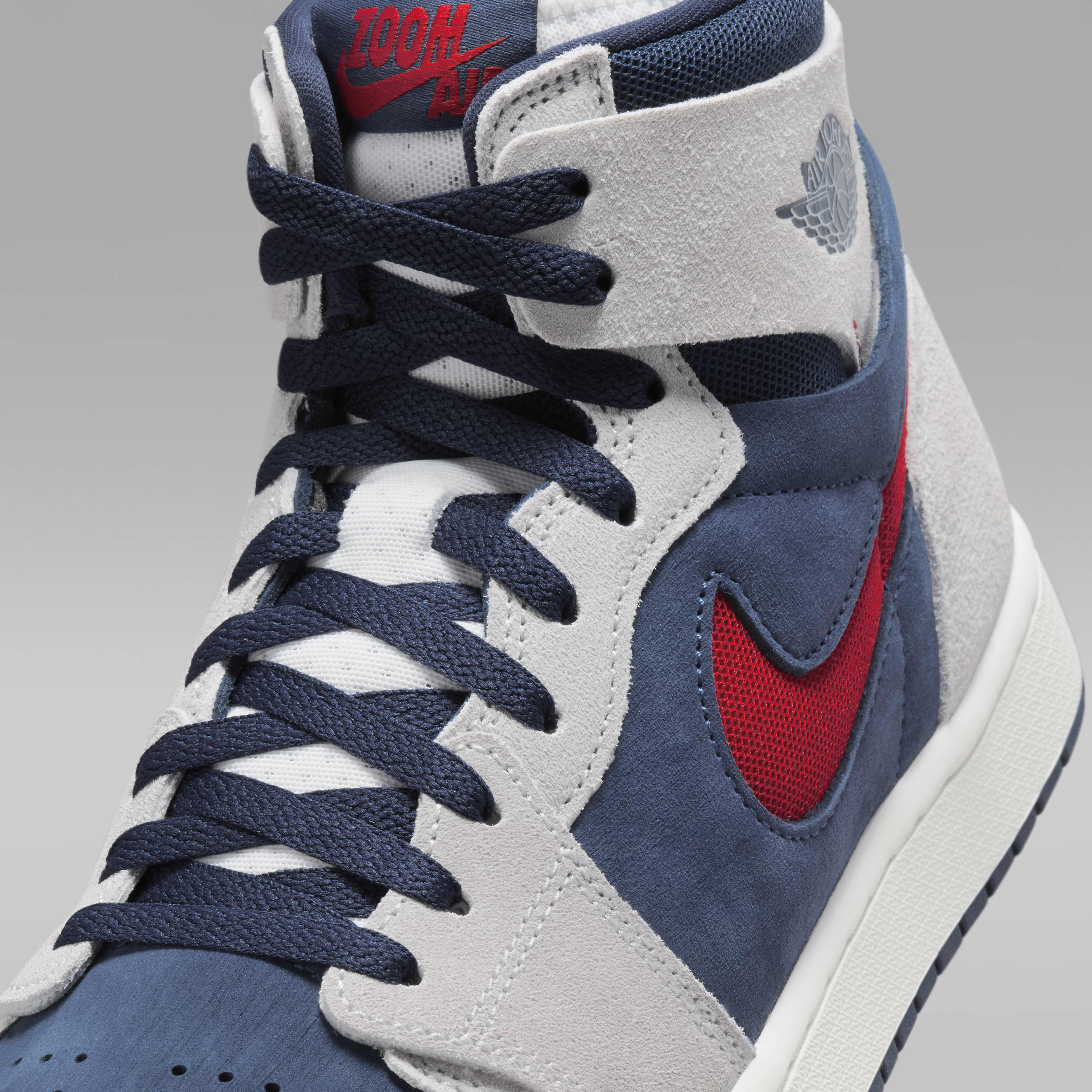 Jordan 1 half red half white hot sale